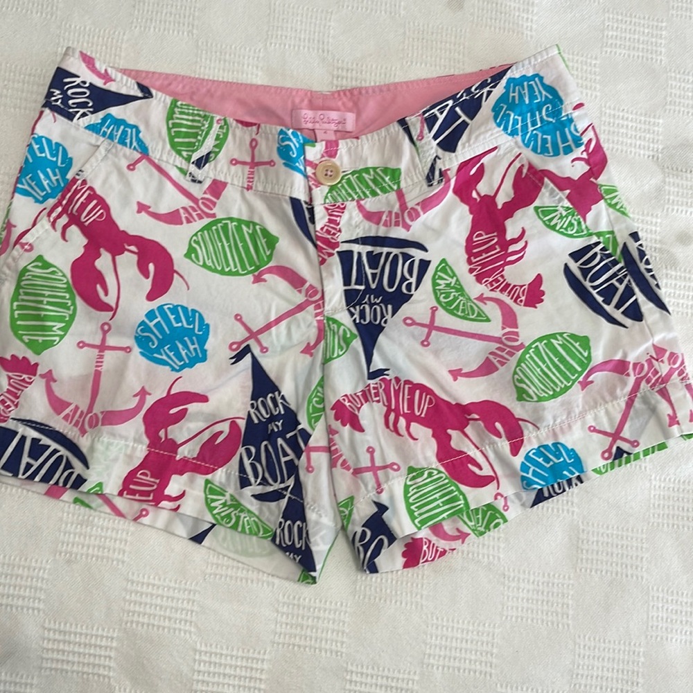 Lily Pulitzer size 4 thin 100% cotton shorts
